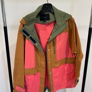 J Crew Colorblock Raincoat
